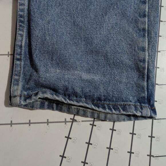 Wrangler Rustler Jeans Mens 34x32 Blue Western Dark Cowboy Farmer Light Denim - Picture 7 of 7